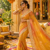 Haldi Mehendi Sarees