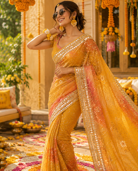 Haldi Mehendi Sarees