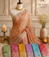 Chiffon Tie-Dye Print Saree with Hand Gota Patti Work and Checks Jaal – Festive Wear with Blouse Piece