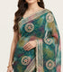 Chiffon Bandhani Print Saree with Hand Gota Patti Chakra Motifs – Festive Wear with Blouse Piece