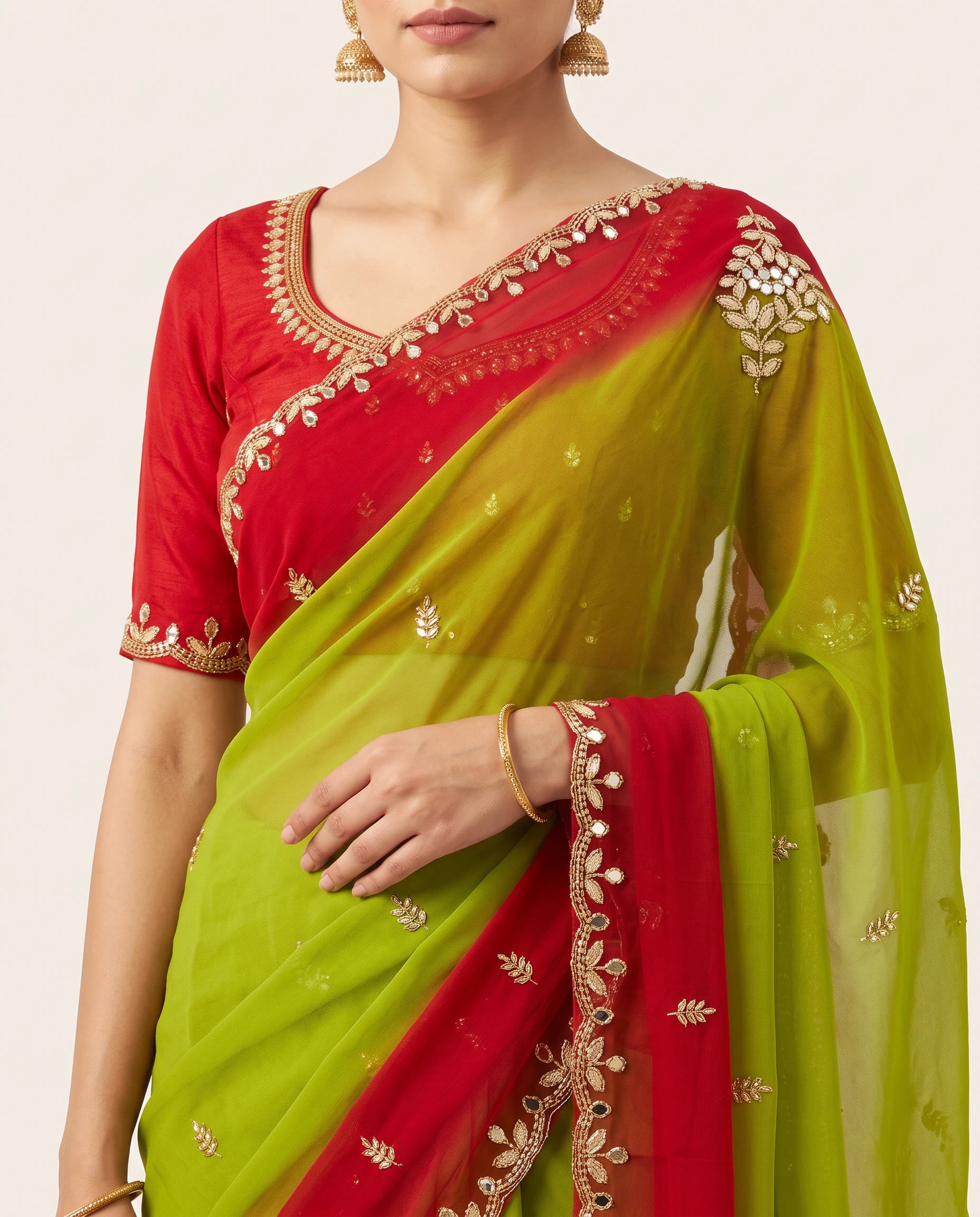 Mehendi Green and Pink