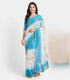 Chiffon Shaded Saree with Zari Sequin Elephant Motifs and Sequin Lace Border – Party Wear