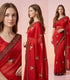 Silk Blend Saree with Printed Floral Butis, Stone Work and Paisley Border – Party Wear