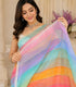 Film Tissue Organza Rainbow Saree with Hand Bead and Pearl Work – Party Wear with Blouse Piece