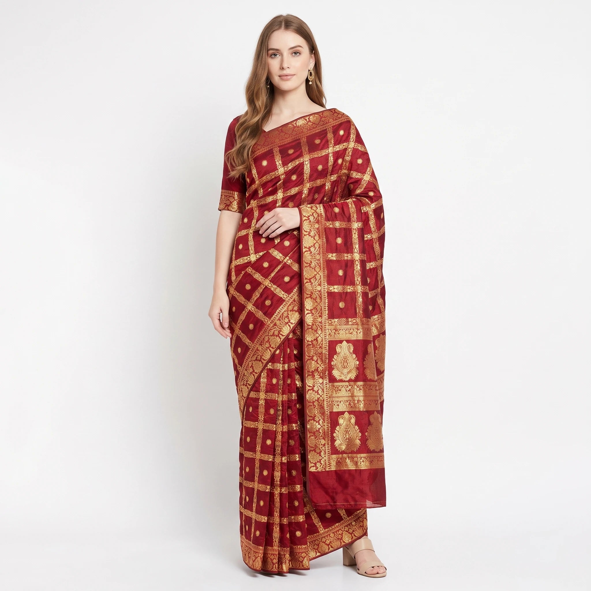 Ghat Chola Premium Single tone Saree