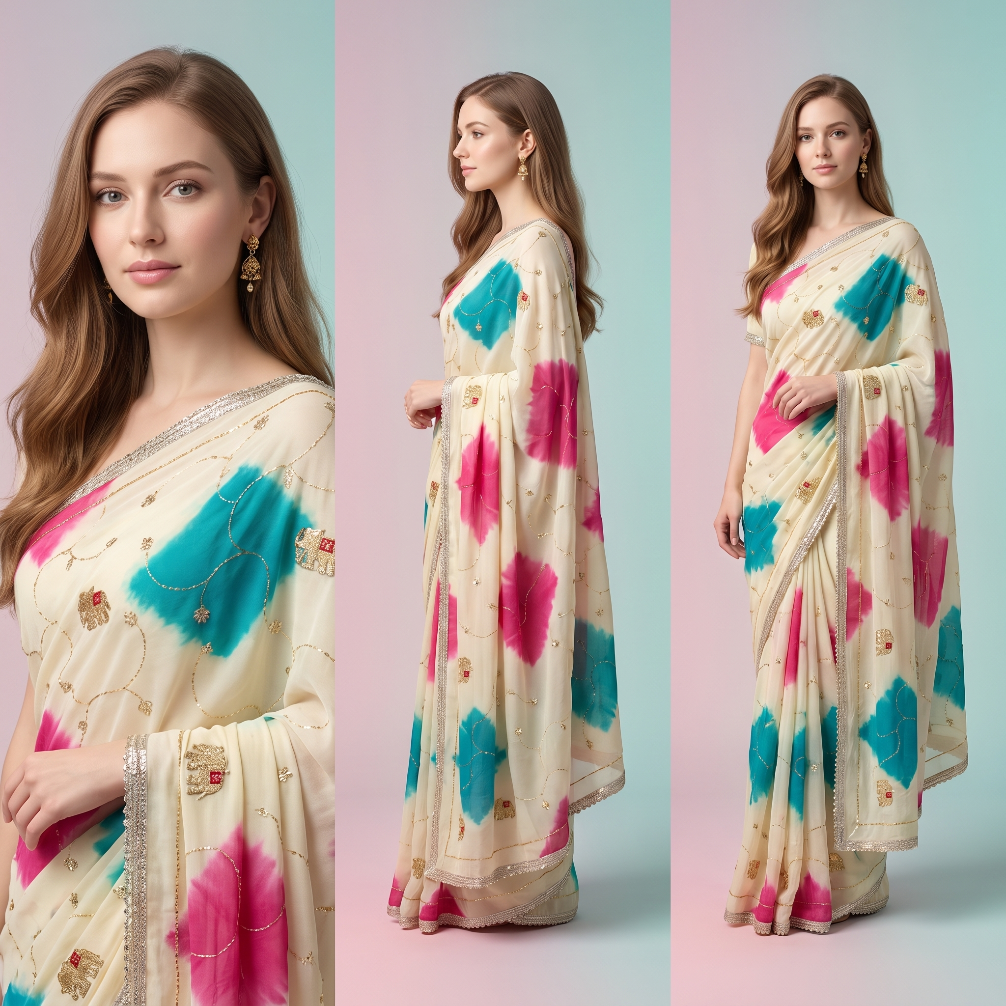Turquoise and Rani Pink