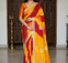Bandhani Print Silk Blend Saree with Gota Patti Work - Party and Festive Wear